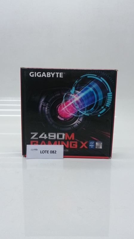 Foto de Placa-Mãe Gigabyte Z490M Gaming X Intel LGA 1200 mATX DDR4 Preto Preto - Z490M GAMING X