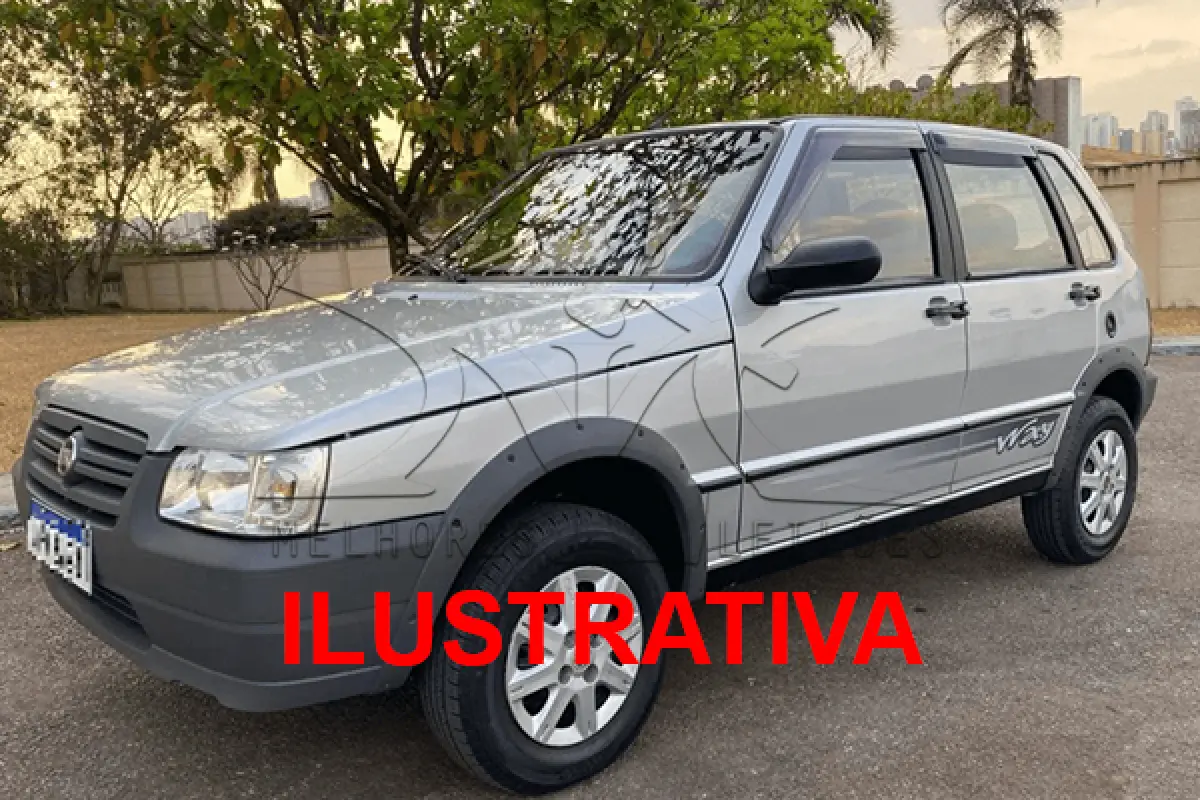 Foto de FIAT UNO MILLE ECONOMY, COR PRATA/CINZA, 04 (QUATRO) PORTAS, ANO 2009 - PLA