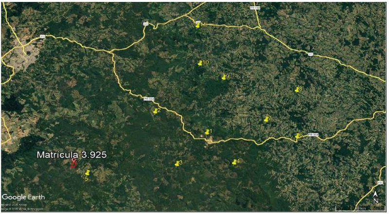 Foto de Terreno rural com área de 72,60ha, sem benfeitorias, localizado no município e Inácio Martins/PR