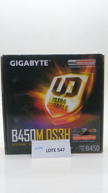 Foto de Placa-Mãe Gigabyte B450M DS3H AMD mATX DDR4 Preto - B450M DS3H