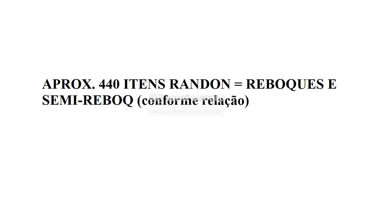 Foto de aprox. 440 itens randon = reboques e semi-reboq