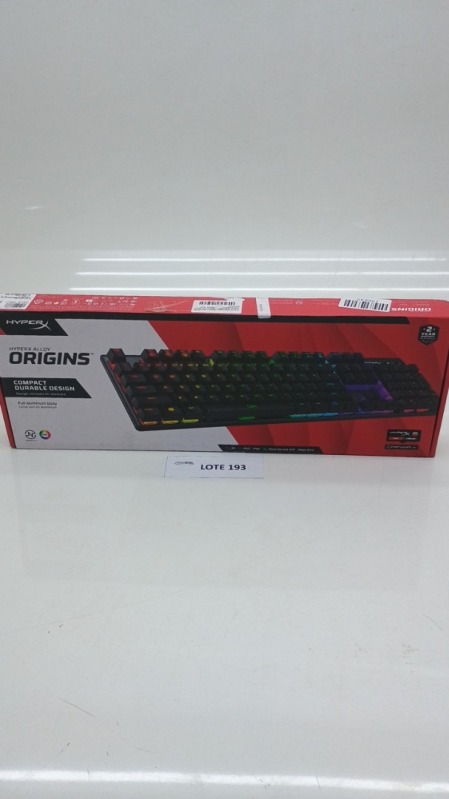 Foto de Teclado Mecânico Gamer HyperX Alloy Origins RGB Switch HyperX Red ABNT2 Preto - 4P4F6A2#AC4