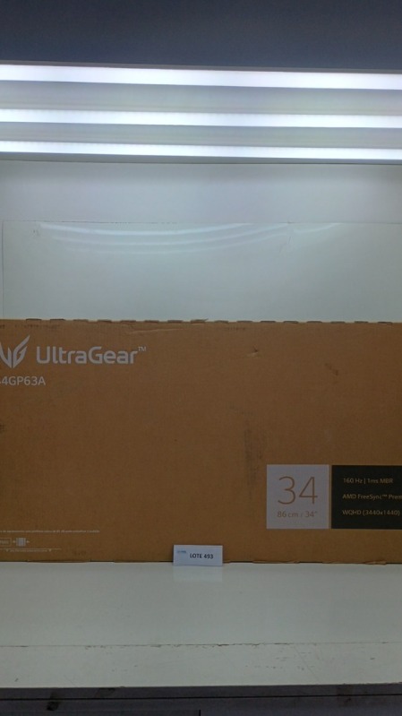 Foto de Monitor Gamer Curvo LG UltraGear 34" 2K WQHD UltraWide 160Hz 1ms FreeSync Premium HDR10 Som Integrado - 34GP63A-B