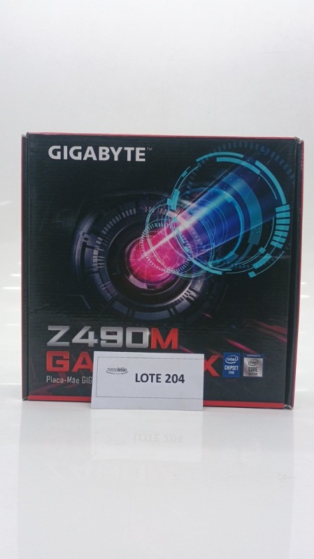 Foto de Placa-Mãe Gigabyte Z490M Gaming X Intel LGA 1200 mATX DDR4 Preto Preto - Z490M GAMING X