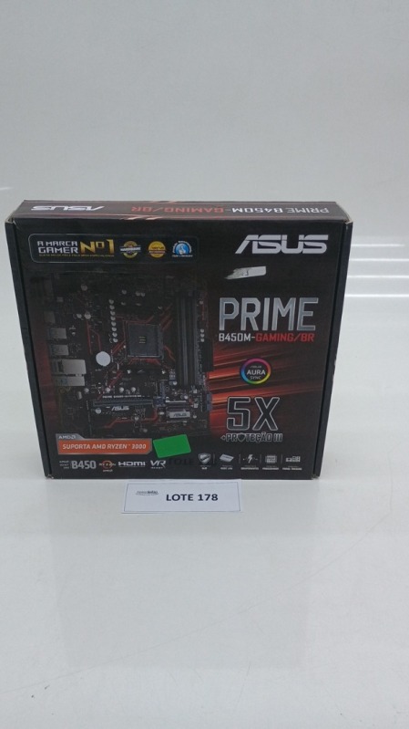 Foto de Placa-Mãe ASUS Prime B450M Gaming/BR AMD AM4 mATX DDR4 Preto - Prime B450M Gaming/BR