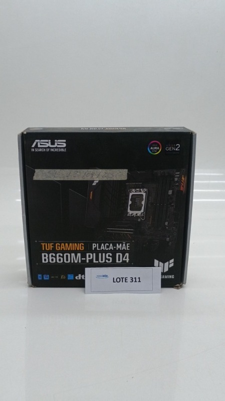 Foto de Placa-Mãe ASUS TUF Gaming B660M-PLUS D4 Intel LGA 1700 RGB mATX DDR4 Preto - 90MB1940-C1BAY0