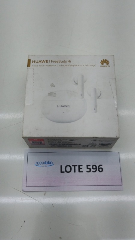 Foto de Fone de Ouvido Sem Fio HUAWEI Freebuds 4i TWS Bluetooth Cancelamento de Ruído Ativo Carregamento Rápido Branco - FREEBUDSBCO