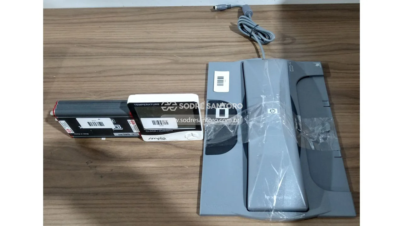 Foto de scanner, conversor video hdmi e termo higrometro