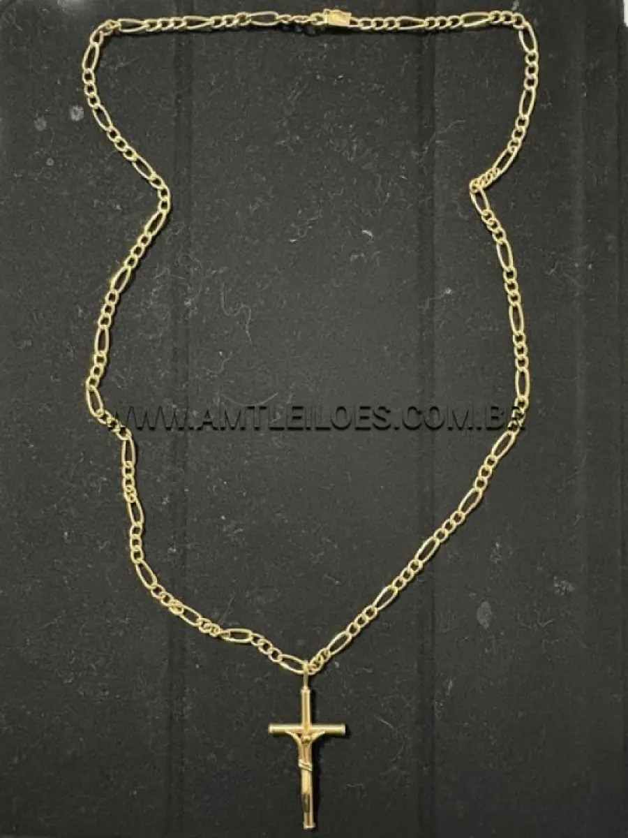 Foto de CORRENTE EM OURO 18K AMARELO MEDINDO 30 CM DE CUMPRIMENTO FECHADA, COM PING...