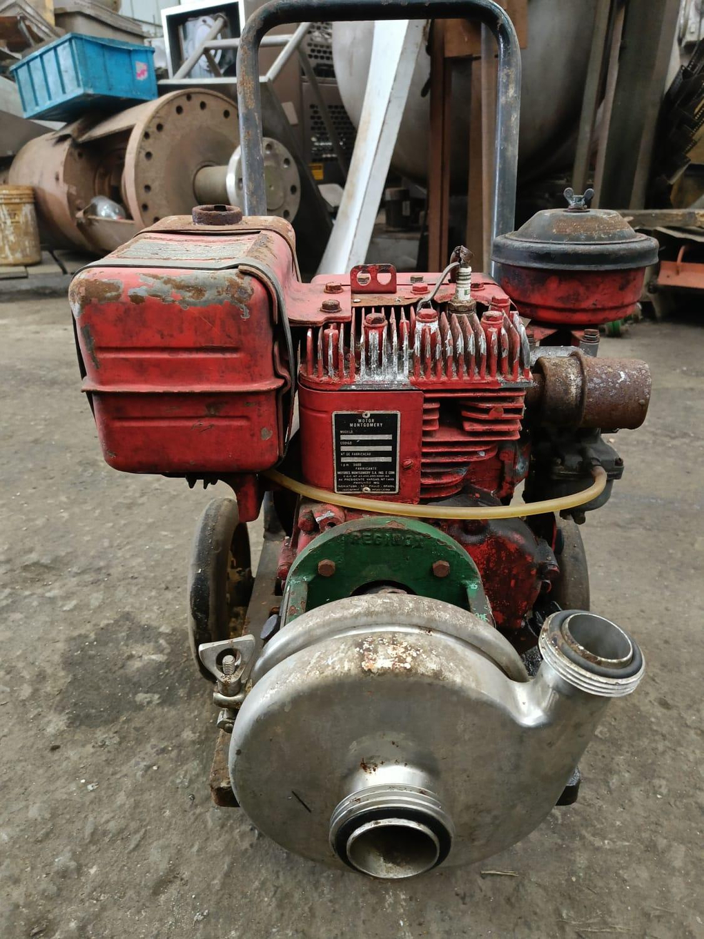 Foto de BOMBA CENTRIFUGA EM AÇO INOX COM MOTOR A GASOLINA E CARRINHO