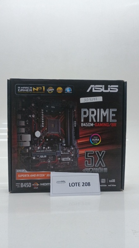 Foto de Placa-Mãe ASUS Prime B450M Gaming/BR AMD AM4 mATX DDR4 Preto - Prime B450M Gaming/BR