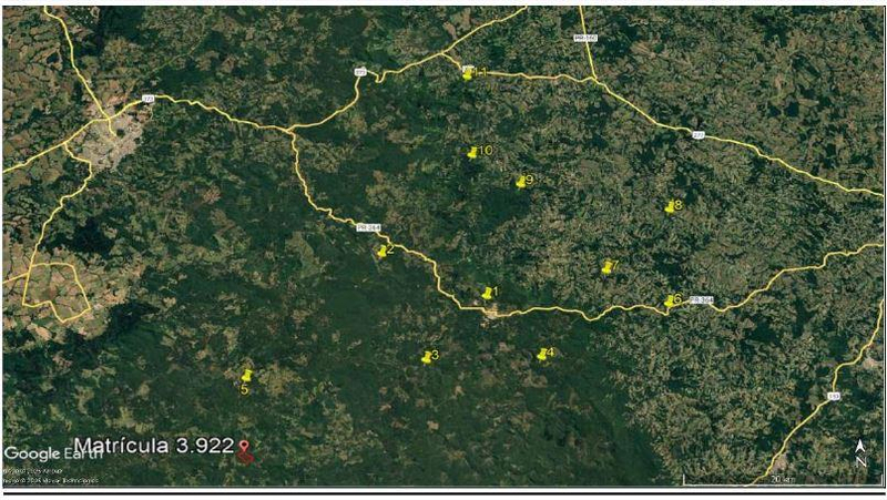 Foto de Terreno rural com área de 60,50ha, sem benfeitorias, localizado no município e Inácio Martins/PR