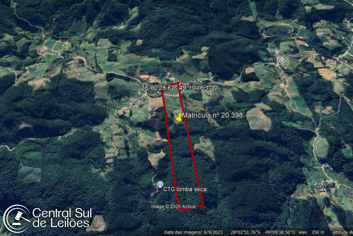 Foto de Terreno rural com área de 250.000,00m², situado em Rio dos Índios, no Município de Santa Rosa de Lima/SC