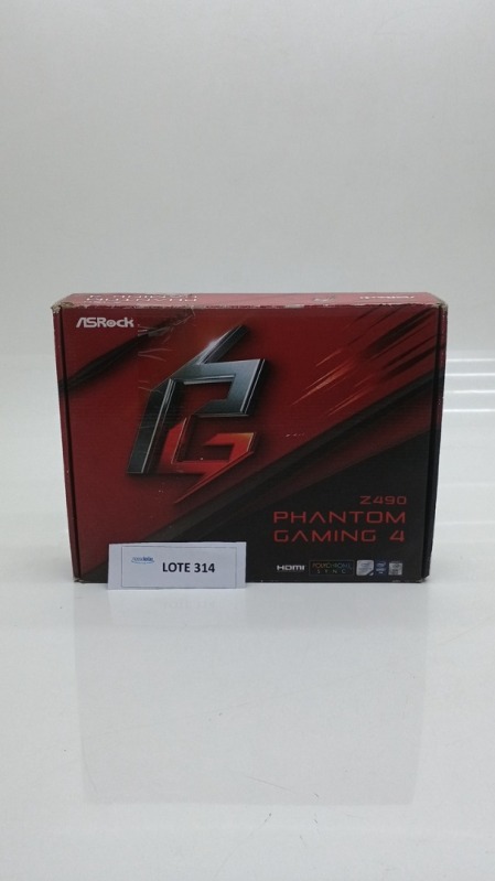 Foto de Placa-Mãe ASRock Z490 Phantom Gaming 4 Intel LGA 1200 ATX DDR4 Preto - 90-MXBC60-A0UAYZ