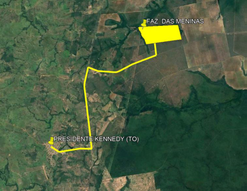 Foto de Fazenda das Meninas medindo 236,4747 hectares em Presidente Kennedy, Tocantins