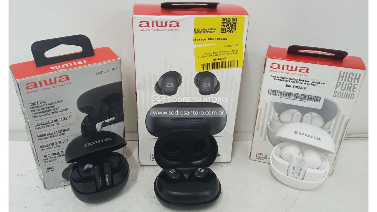 Foto de 3 fones bluetooth aiwa
