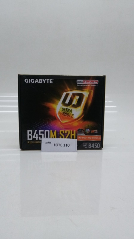 Foto de Placa-Mãe Gigabyte B450M S2H AM4 mATX DDR4 Preto - B450M S2H