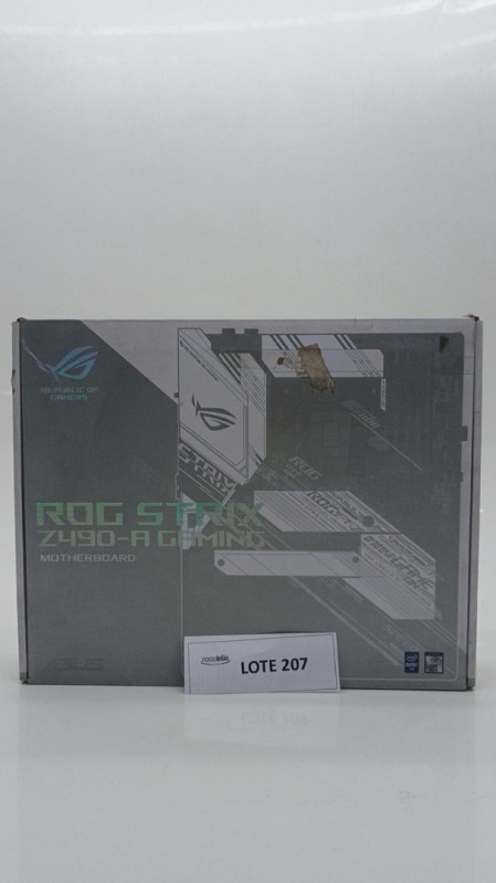 Foto de Placa-Mãe ASUS ROG Strix Z490-A Gaming Intel LGA 1200 ATX DDR4 Branco - ROG STRIX Z490-A GAMING