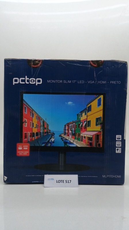 Foto de Monitor PCTOP 17 LED HDMI Ajuste de Ângulo VESA Preto - MLP170HDMI