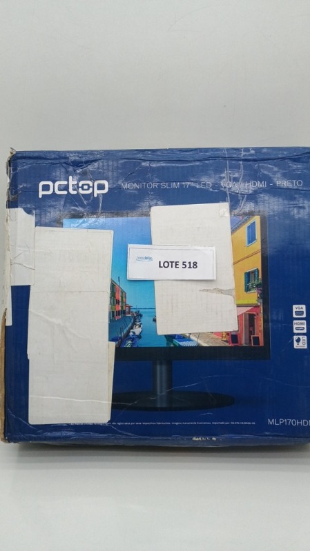 Foto de Monitor PCTOP 17 LED HDMI Ajuste de Ângulo VESA Preto - MLP170HDMI