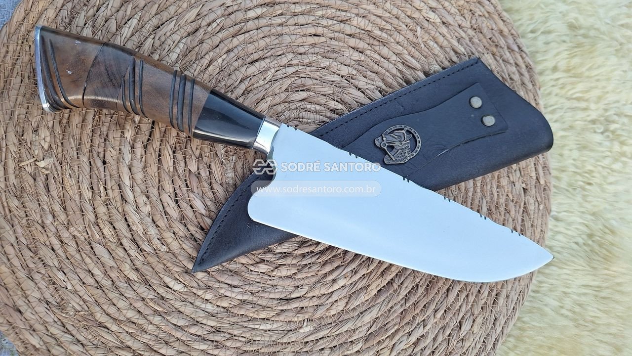 Foto de faca picanheira lisa 8"3mm aço 420