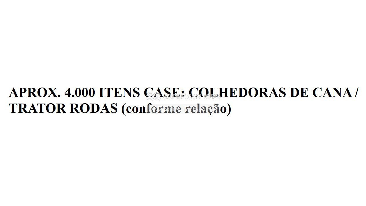 Foto de aprox. 4.000 itens case: colhedoras cana/trator
