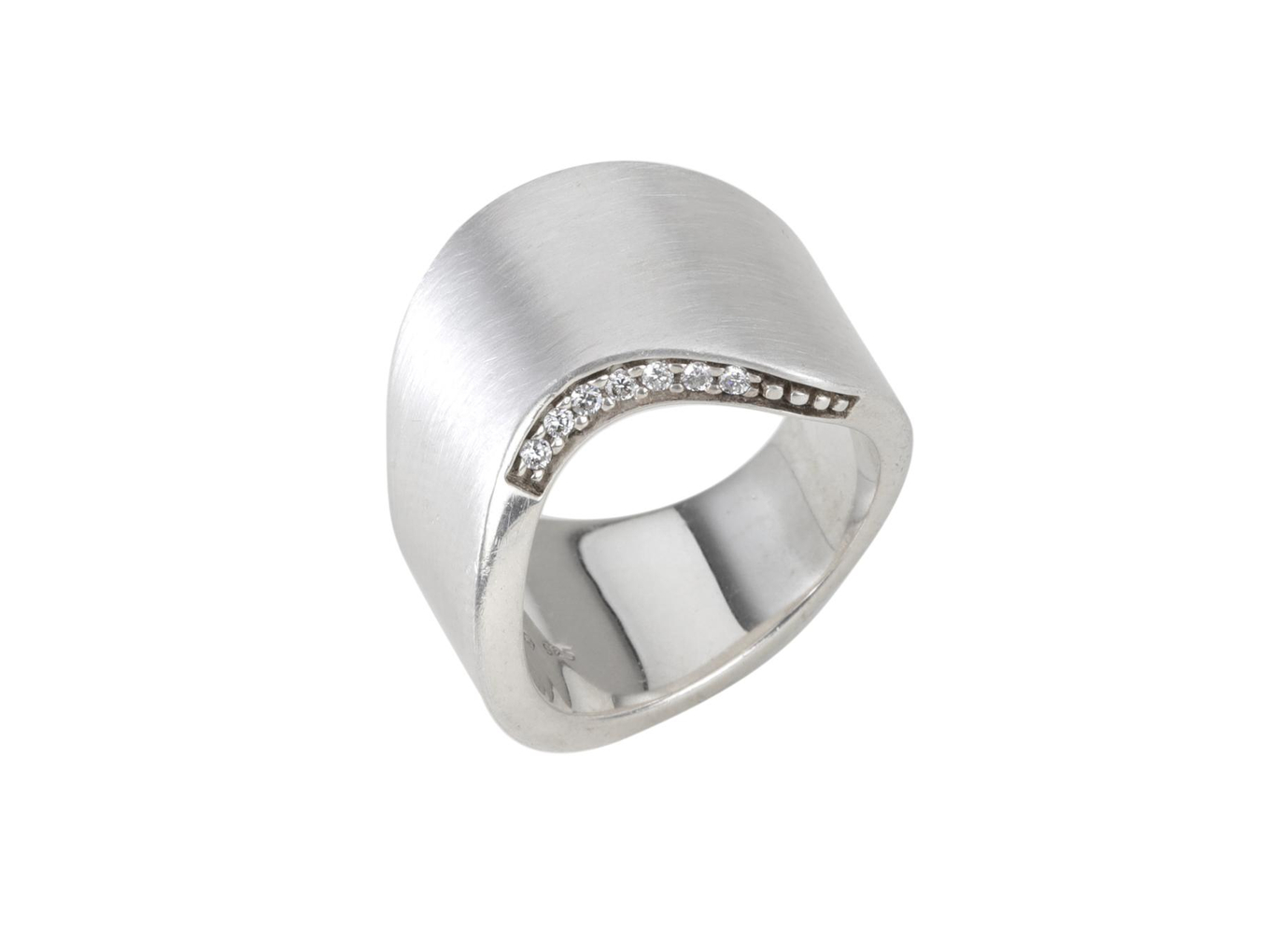 Foto de H.Stern - Anel de prata 925/1000 e diamantes lapidação brilhante. Cerca de 12,7g. Medida 15.