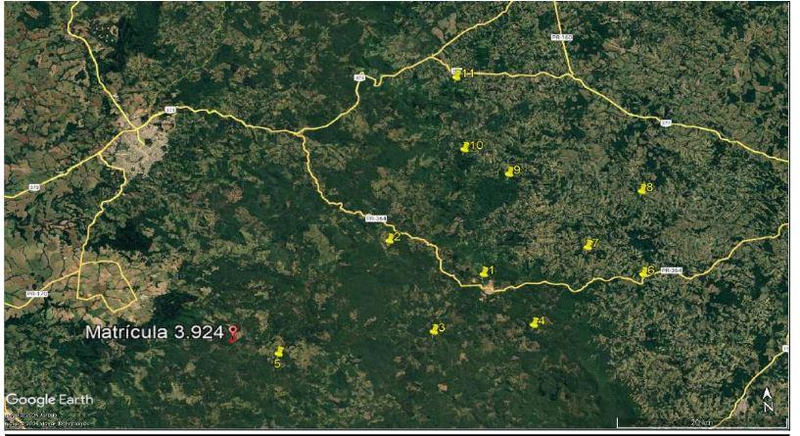 Foto de Terreno rural com área de 24,2ha, sem benfeitorias, localizado no município e Inácio Martins/PR