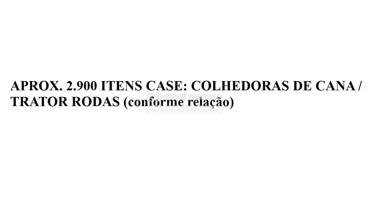 Foto de aprox. 2.900 itens case: colhedoras cana/trator