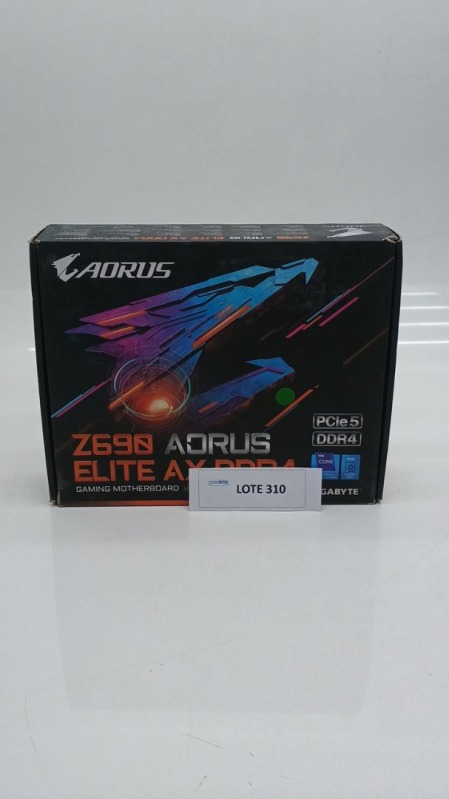 Foto de Placa-Mãe Gigabyte Z690 Aorus Elite AX Intel LGA 1700 Rev. 1.0 ATX DDR4 M.2 NVMe Wi-Fi Preto - Z690 A ELITE AX DDR4