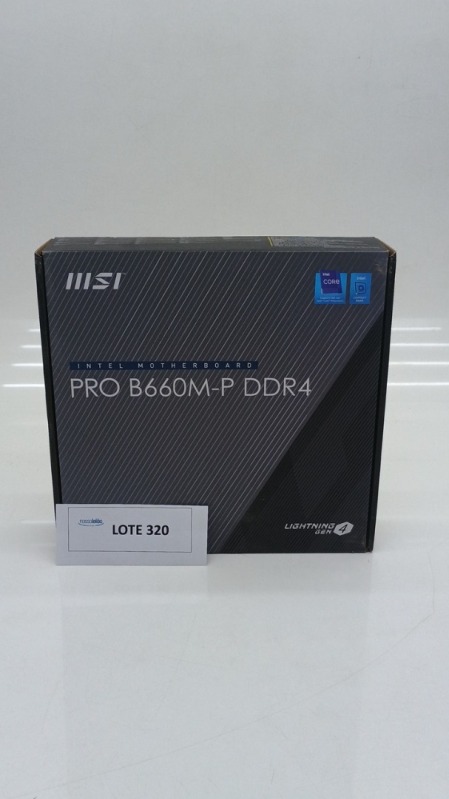 Foto de Placa-Mãe MSI Intel LGA 1700 mATX DDR4 Preto - PRO B660M-P DDR4
