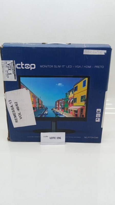 Foto de Monitor PCTOP 17 LED HDMI Ajuste de Ângulo VESA Preto - MLP170HDMI