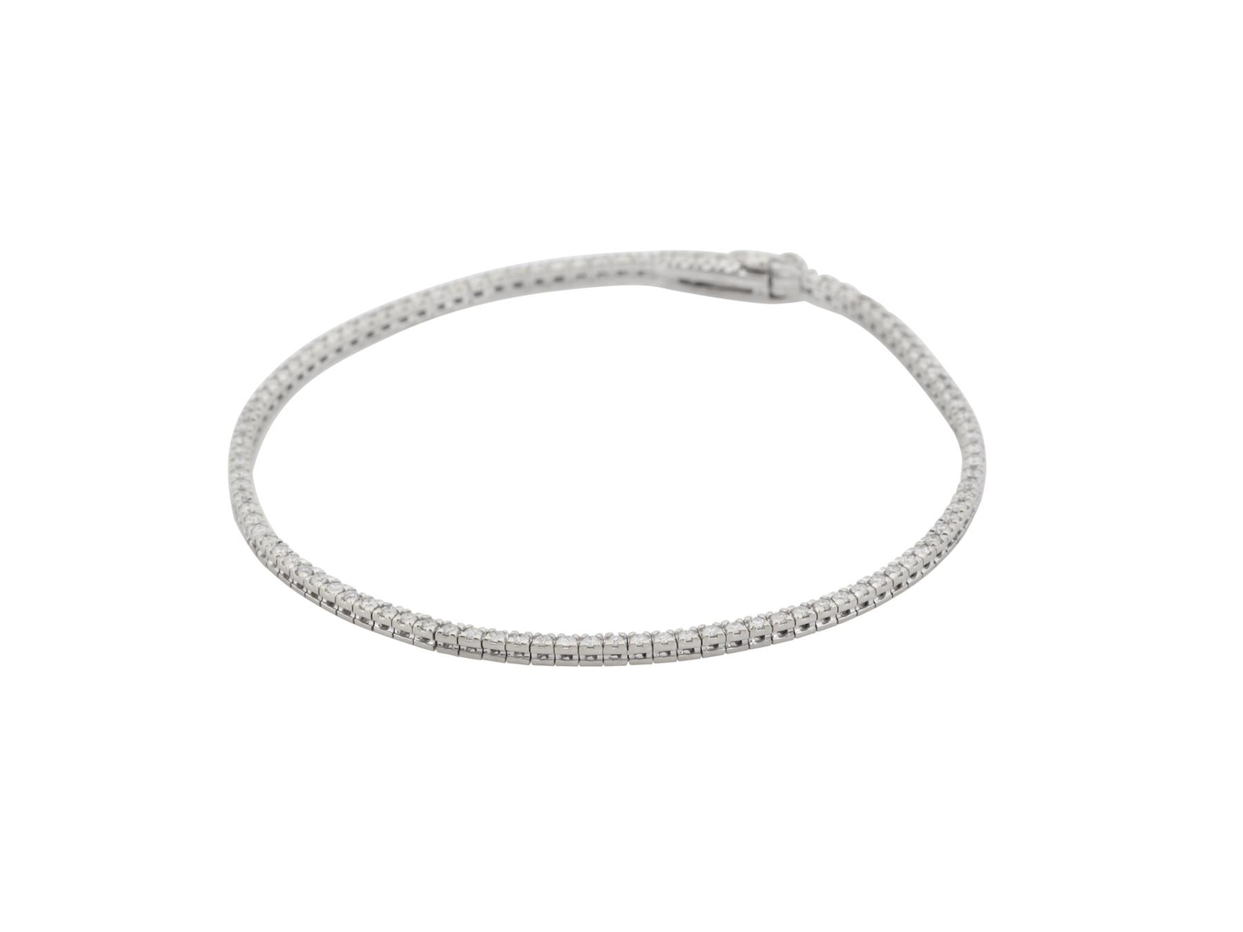 Foto de BENEFICENTE - H.Stern - Pulseira riviera de ouro branco 18k e diamantes lapidação brilhante. Cerca de 5,6g e 18,5cm de comprimento. OBS.: RENDA INTEGRALMENTE REVERTIDA PARA O GRAACC (Grupo de Apoio ao