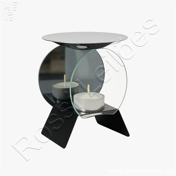 Foto de Aprox. 90 unidades de Queimador De Óleos Essenciais Decorativo Aço Inox Com Vela Modelo INFINITO. SEM...
