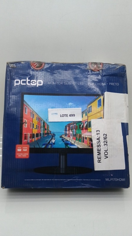 Foto de Monitor PCTOP 17 LED HDMI Ajuste de Ângulo VESA Preto - MLP170HDMI
