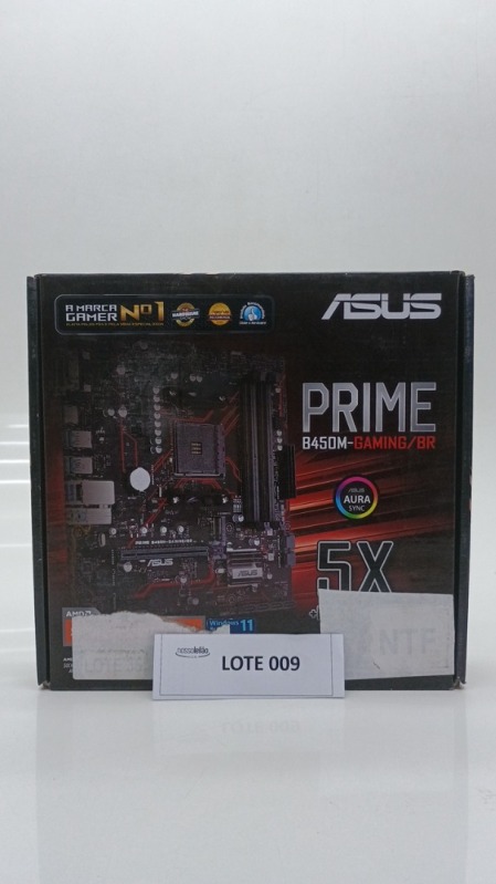 Foto de Placa-Mãe ASUS Prime B450M Gaming/BR AMD AM4 mATX DDR4 Preto - Prime B450M Gaming/BR