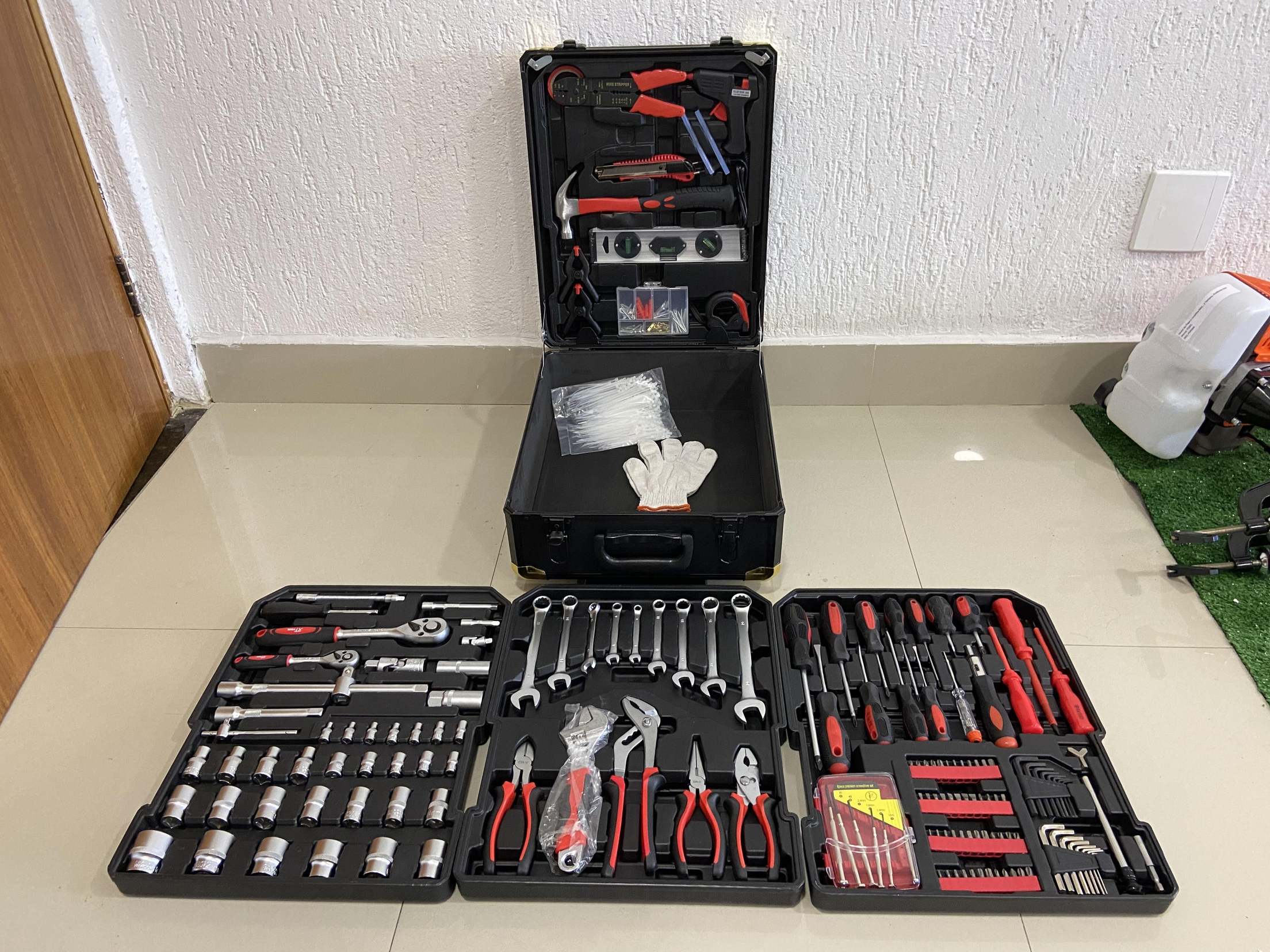Foto de 06 (seis) Maletas de Ferramentas 599 Peças Cromo Vanadium com Rodas - RT599A