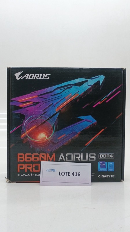 Foto de Placa-Mãe Gigabyte B660M Aorus PRO Intel LGA 1700 mATX DDR4 M.2 NVME Preto - B660M AORUS PRO DDR4