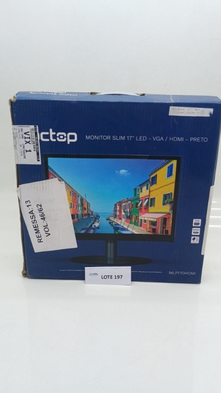 Foto de Monitor PCTOP 17 LED HDMI Ajuste de Ângulo VESA Preto - MLP170HDMI
