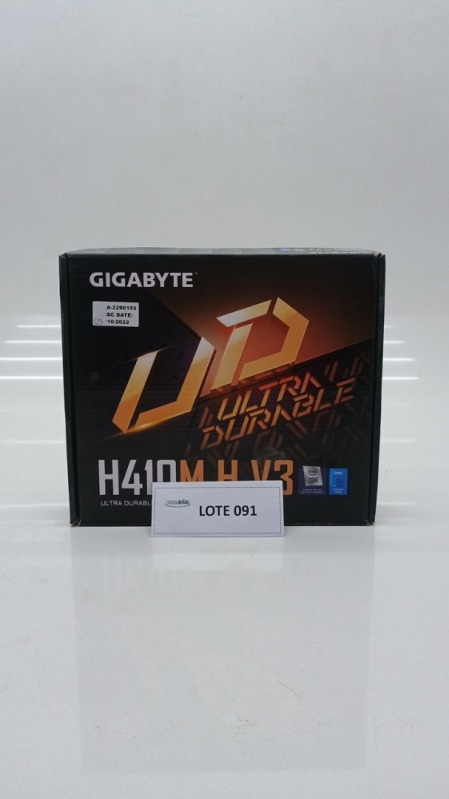 Foto de Placa-Mãe Gigabyte H410M H V3 Rev. 1.0 Intel LGA 1200 mATX DDR4 Preto - H410M H V3