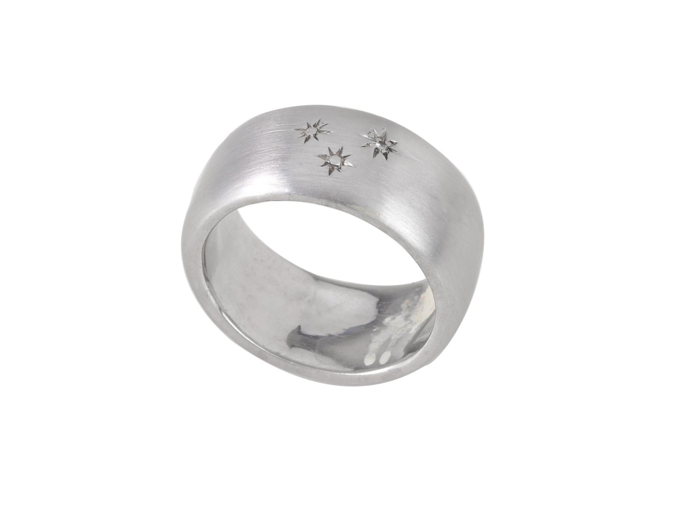Foto de H.Stern - Anel de prata 925/1000 e diamante lapidação brilhante. Cerca de 9,6g. Medida 15. Acompanha certificado original.