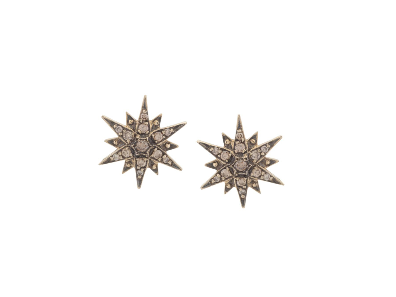 Foto de H.Stern - Par de brincos Star de ouro nobre 18k e diamantes lapidação brilhante. Cerca de 3,5g.