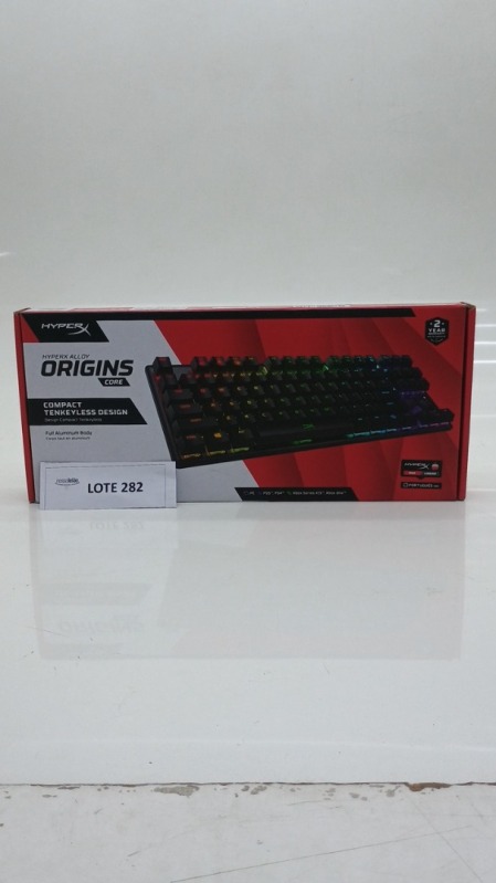 Foto de Teclado Mecânico Gamer HyperX Alloy Origins Core RGB Switch HyperX Red USB Tipo-C ABNT2 Preto - 4P5P3A2#AC4