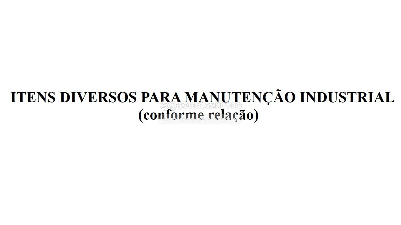 Foto de itens diversos para manutenção industrial