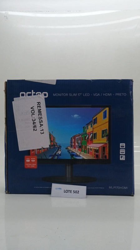 Foto de Monitor PCTOP 17 LED HDMI Ajuste de Ângulo VESA Preto - MLP170HDMI