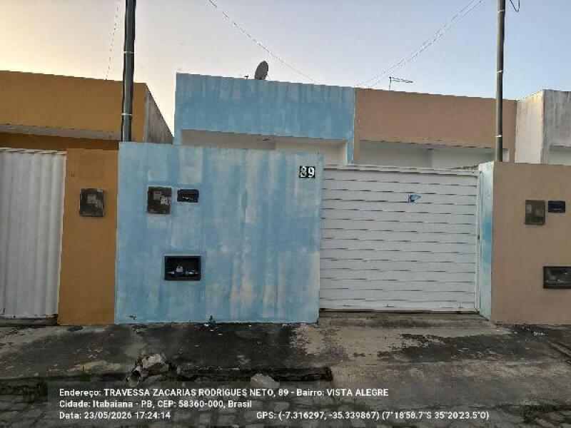 Foto de IMOVEL Cidade: Itabaiana/PB Endereço: TRAVESSA ZACARIAS RODRIGUES NETO, N. 89, QD 46 LT 08A- Casa Descrição: Situado em: TRAVESSA ZACARIAS RODRIGUES NETO, N. 89, QD 46 LT 08A - VISTA ALEGRE - 58360-000 - PB - ITABAIANA - Casa, 70 m2 de área total, 70 m2 de área privativa, 125m2 de área do terreno, 2
