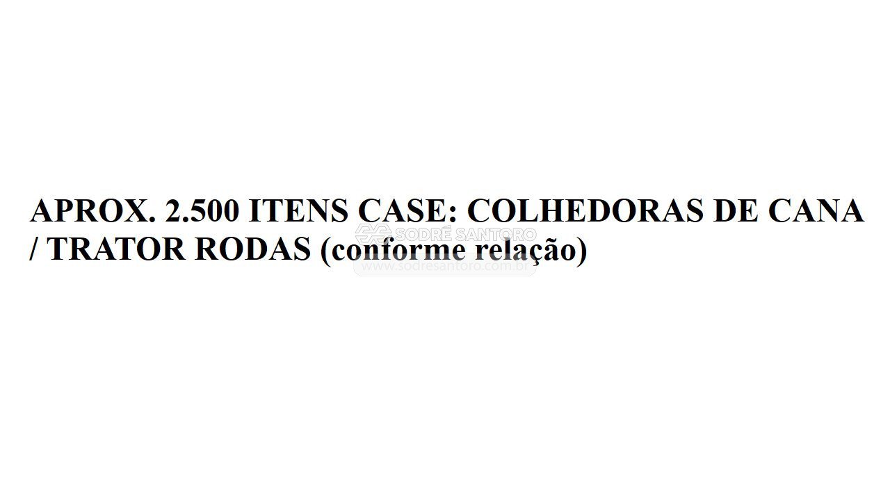 Foto de aprox. 2.500 itens case: colhedoras cana/trator