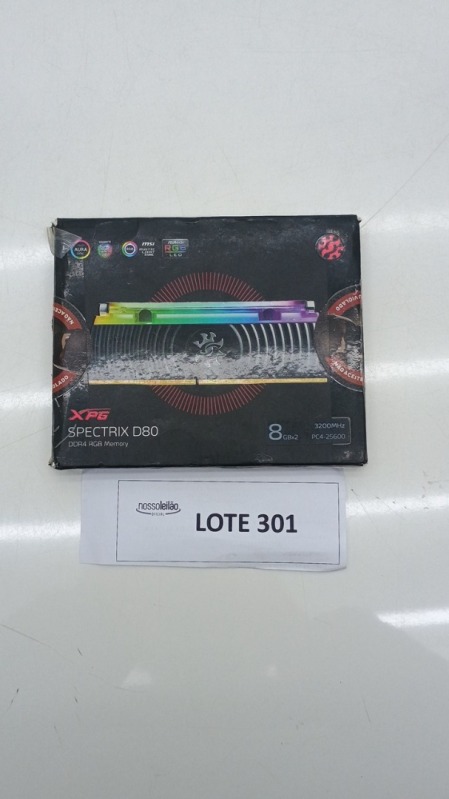 Foto de Memória RAM XPG Spectrix D80 RGB 16GB (2x8GB) 3200MHz DDR4 CL16 Preto - AX4U320038G16-DB80