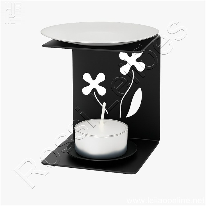 Foto de Aprox. 90 unidades de Queimador De Óleos Essenciais Decorativo Aço Inox Com Vela Modelo FLORES. SEM USO.