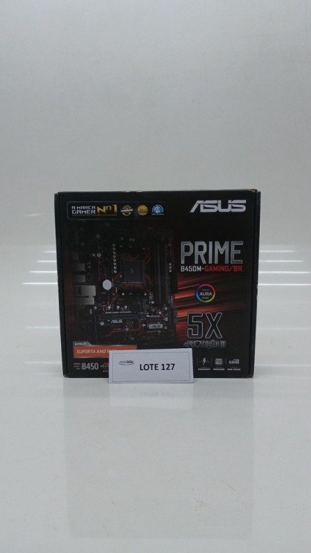 Foto de Placa-Mãe ASUS Prime B450M Gaming/BR AMD AM4 mATX DDR4 Preto - Prime B450M Gaming/BR